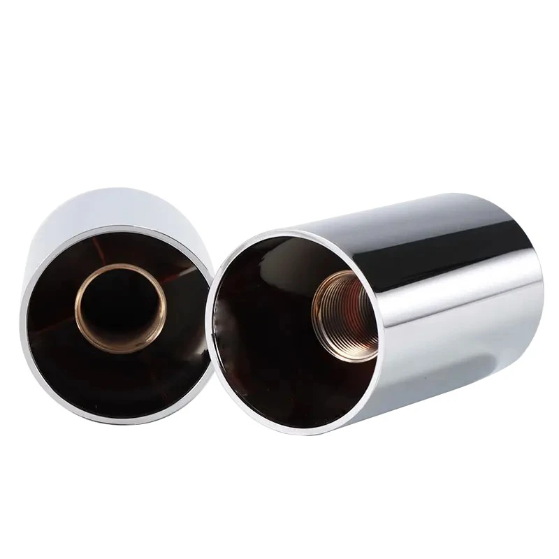 Płaska górna cylinder przykręcana chromowana nakrętka ABS